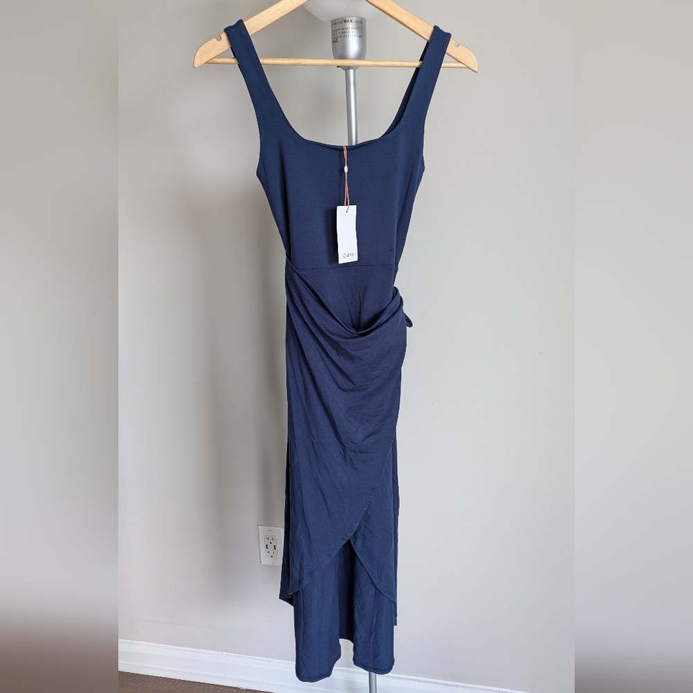 *NWT* Quince Jersey Side Tie Midi Dress